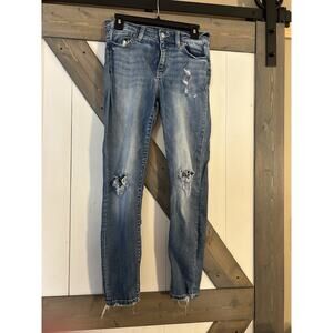 Vervet VT388 By Flying Monkey Skinny Jeans Size 28 Medium Wash Distressed